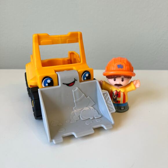 Mattel Fisher Price 2021 Little People Bulldozer Construction Car - Picture 2 of 6